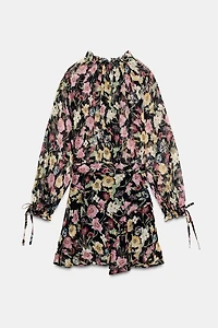 FLORAL PRINT MINI DRESS
