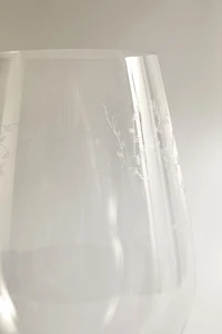 ENGRAVED CHRISTMAS WINE GLASS