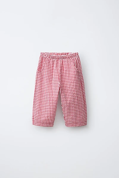 GINGHAM PLAID PANTS