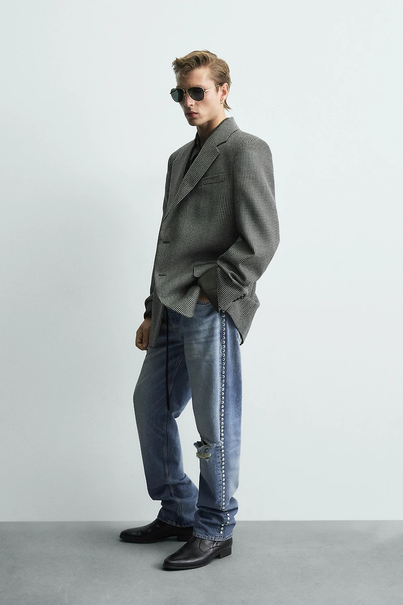 VESTE PIED-DE-POULE 100% LAINE ÉDITION LIMITÉE