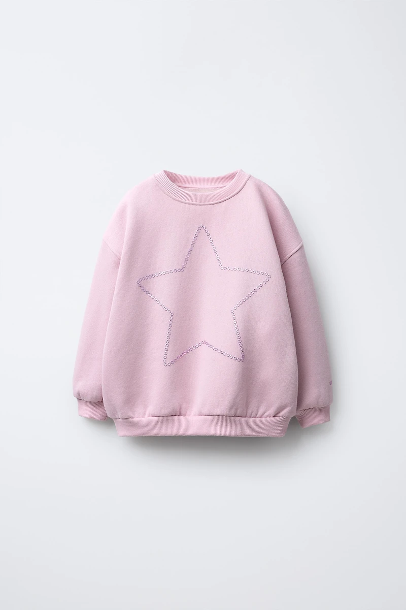 SWEAT ÉTOILE EN RELIEF BRILLANT