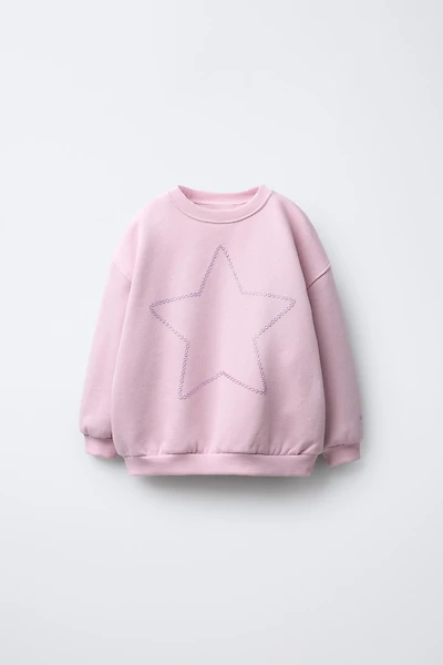 SWEAT ÉTOILE EN RELIEF BRILLANT