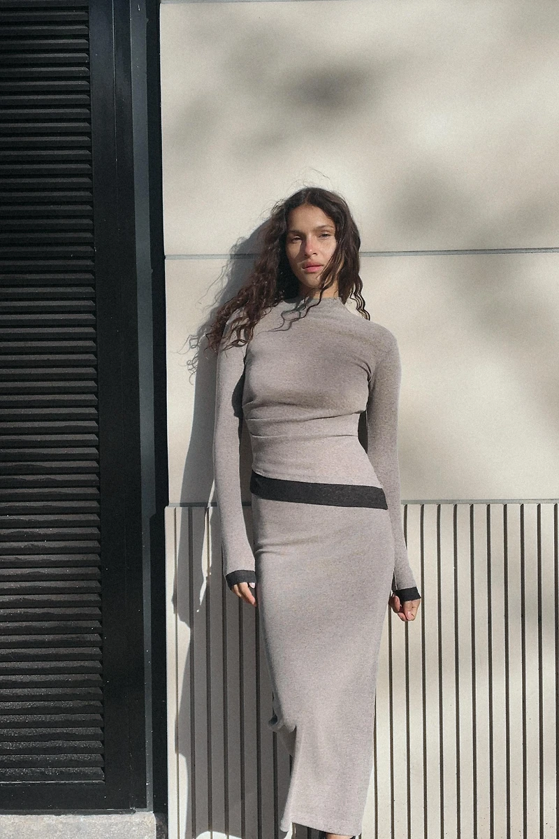 LONG DOUBLE EFFECT DRESS