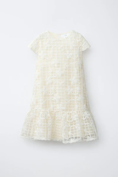 FLORAL TULLE DRESS