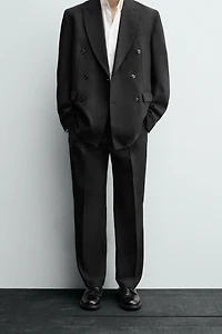 100% WOOL SUIT PANTS