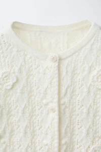 GILET EN MAILLE AJOURÉ