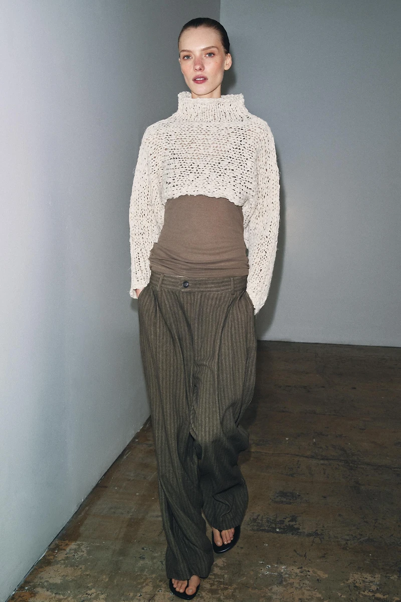 ZW COLLECTION JACQUARD STRIPED PANTS