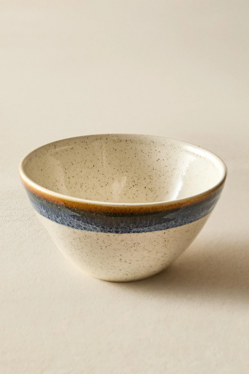 EARTHENWARE BOWL WITH CONTRAST RIM