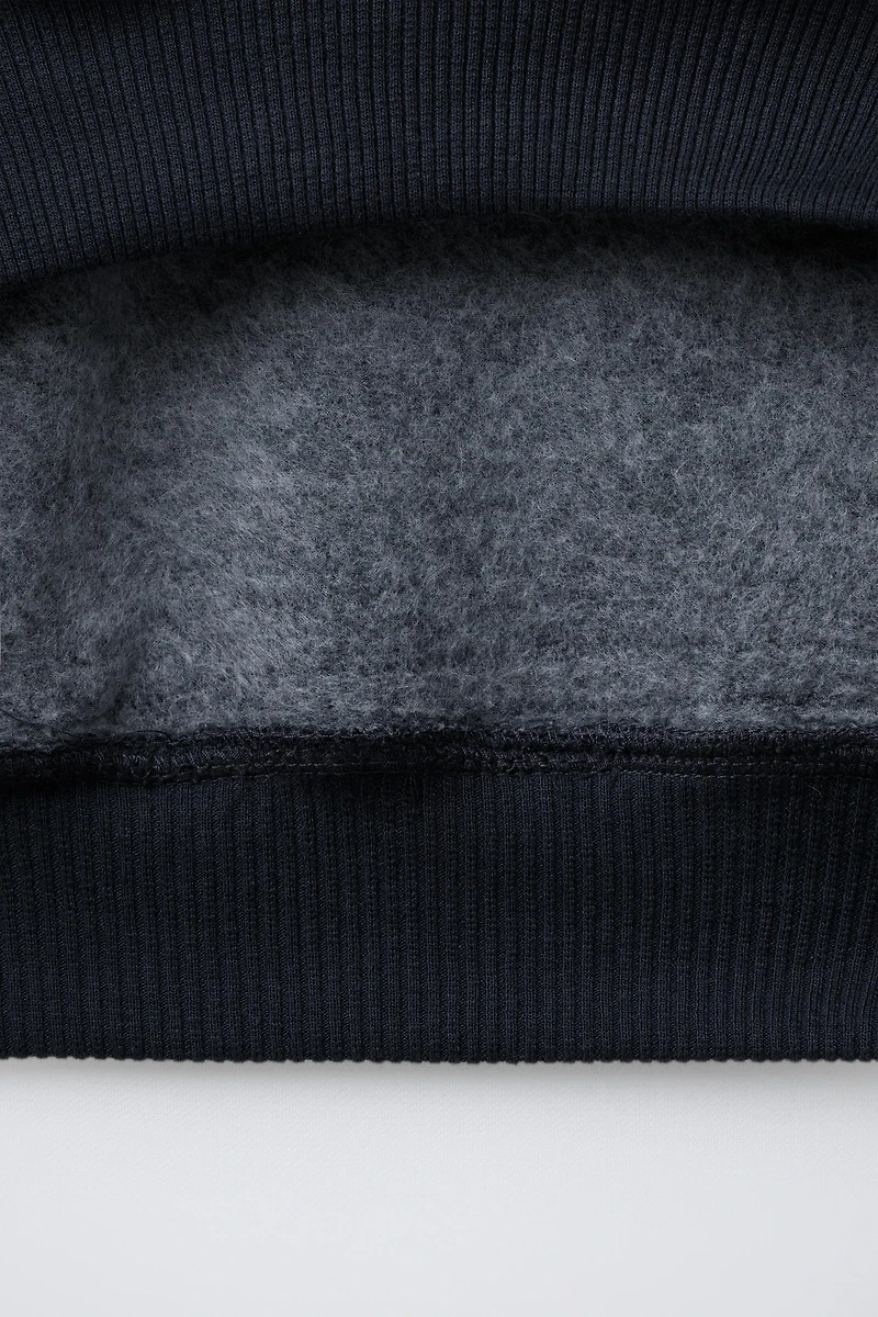 HOODED SWEATSHIRT WITH TEXT PRINT