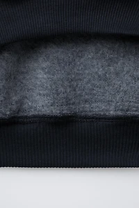 HOODED SWEATSHIRT WITH TEXT PRINT