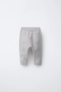 EMBROIDERED STAR KNIT LEGGINGS