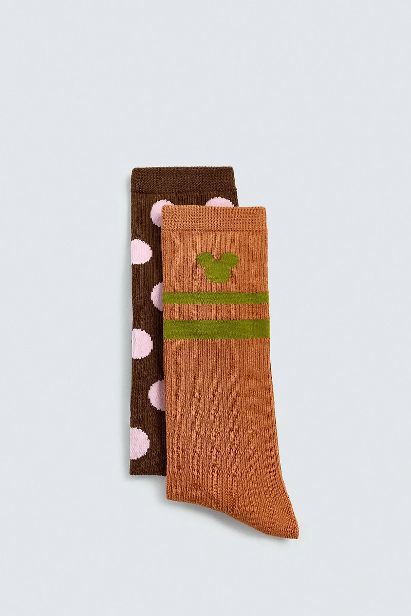 LOT DE 2 PAIRES CHAUSSETTES ASSORTIES HARRY LAMBERT FOR ZARA X DISNEY