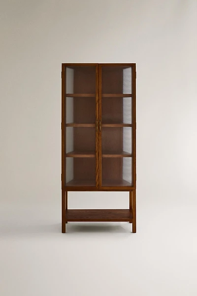 ASH WOOD SIDEBOARD WITH GLASS DOORS