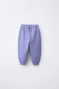 DAISY EMBROIDERED PLUSH PANTS