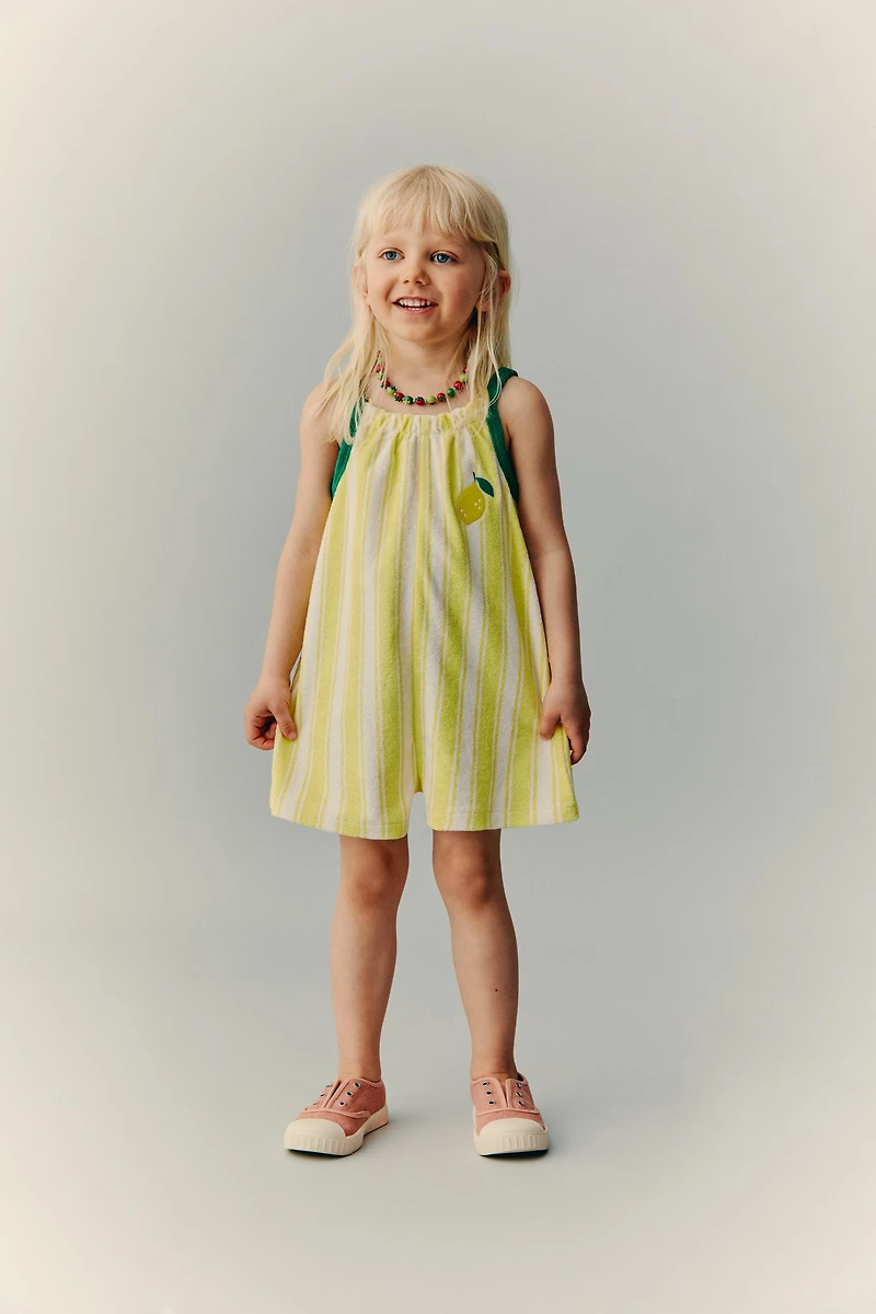 COMBINAISON COURTE EFFET ÉPONGE RAYURES CASA LAWA X ZARA KIDS