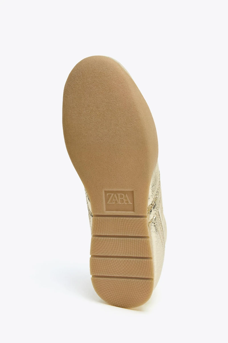 METALLIC EFFECT SNEAKER ANKLE BOOTS