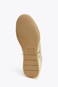 METALLIC EFFECT SNEAKER ANKLE BOOTS