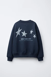 SPARKLY STAR PRINT SWEATSHIRT