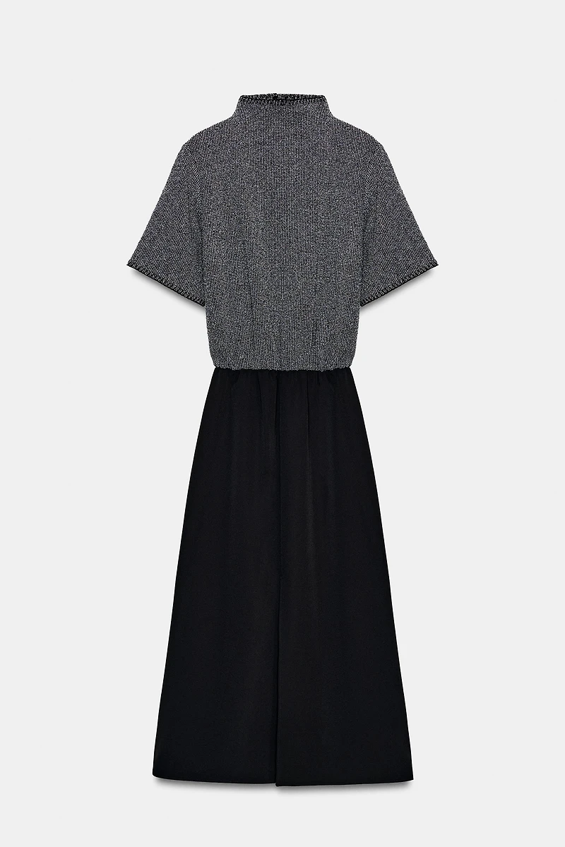 COMBINATION MIDI DRESS