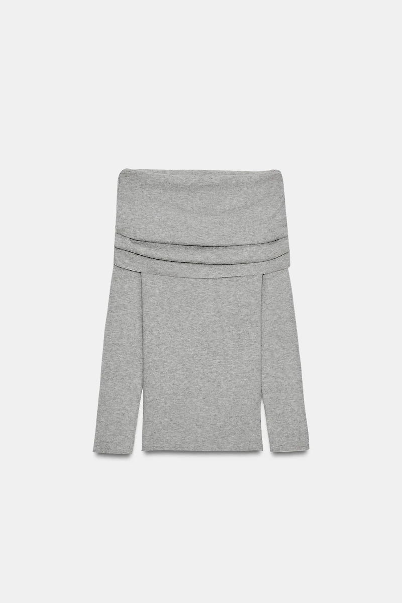 OFF SHOULDER KNIT JUMPER