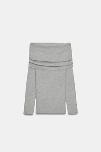 OFF SHOULDER KNIT JUMPER