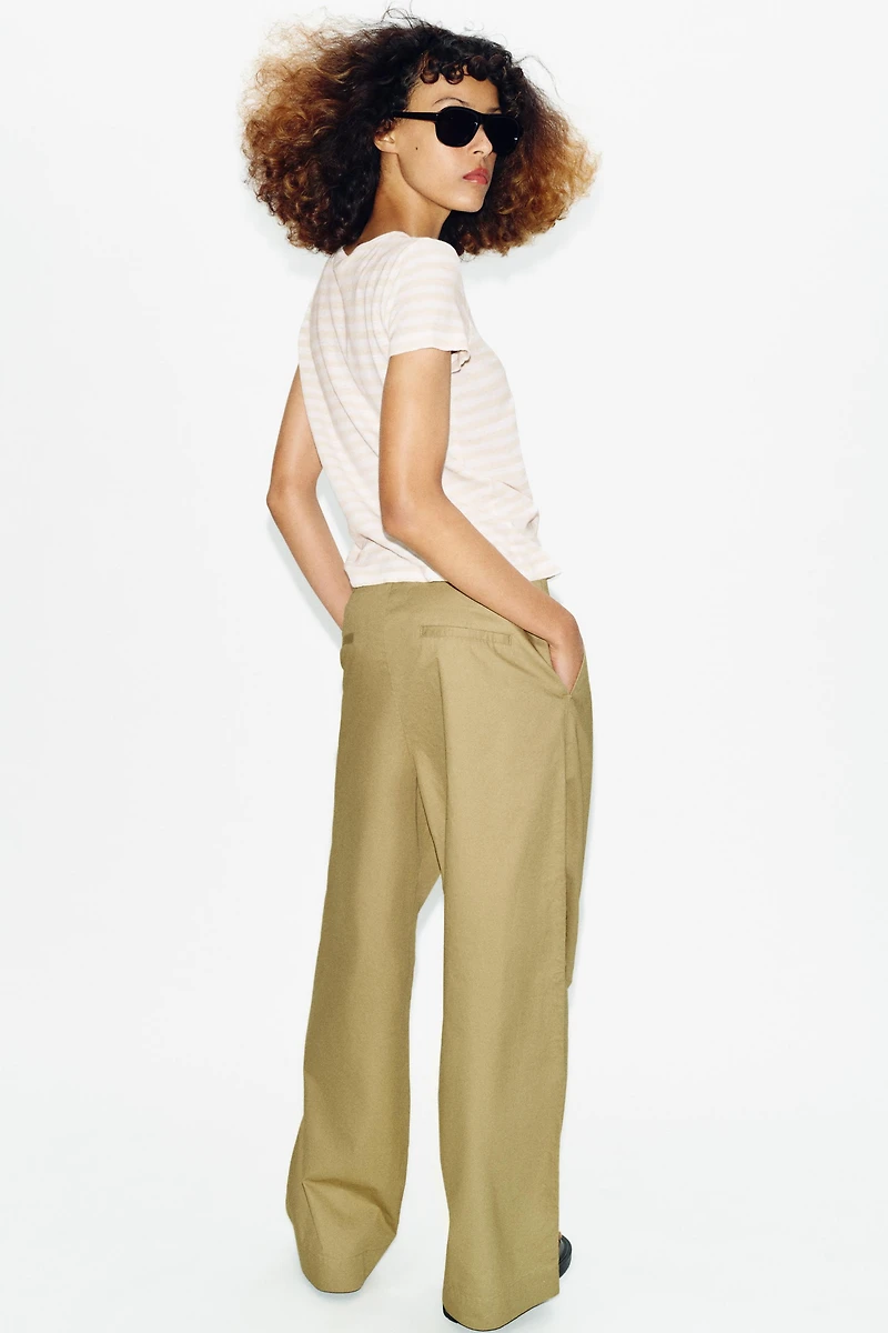 LINEN BLEND SHORT SLEEVE T-SHIRT