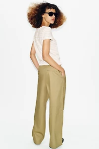 LINEN BLEND SHORT SLEEVE T-SHIRT