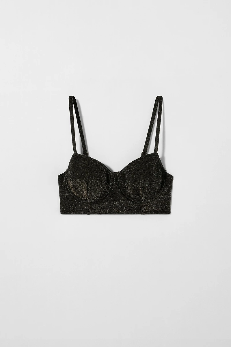 SHINY BIKINI TOP KATE MOSS X ZARA