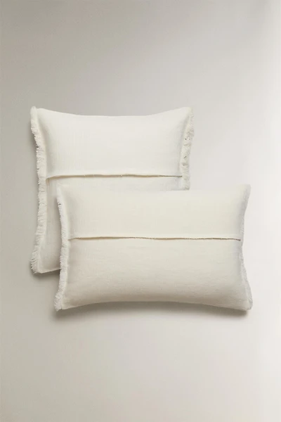 HOUSSE DE COUSSIN LIN LOURD