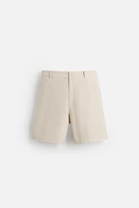 COTTON LINEN SHORTS
