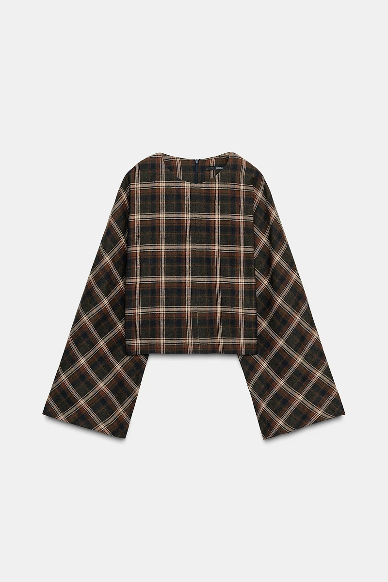 HAUT À CARREAUX EN COTON