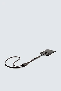 LEATHER CARDHOLDER WITH PENDANT