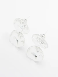 Glass piece earrings