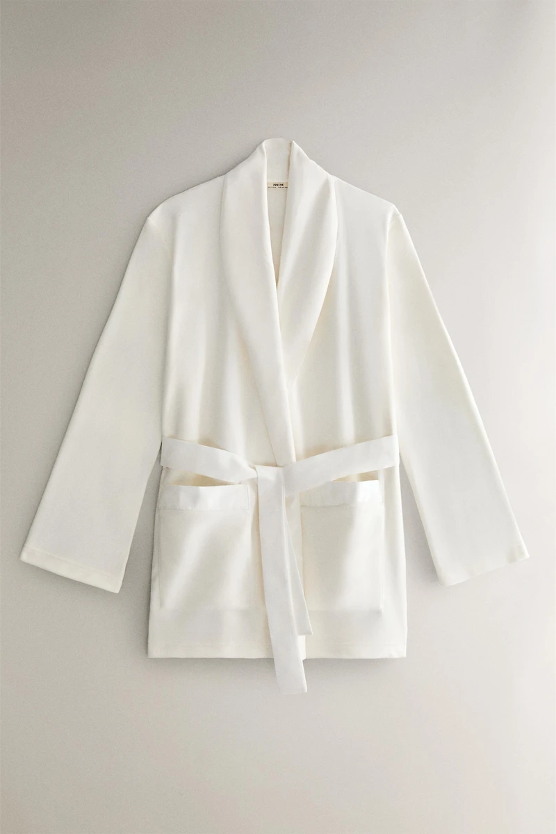 ROBE DE CHAMBRE COURTE EN POLAIRE