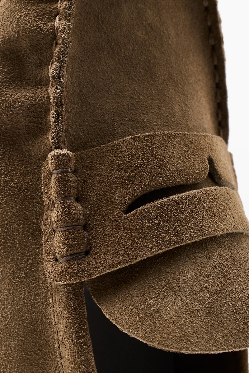 Mocassin à mors en cuir souple