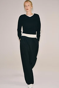 ZW COLLECTION PLEATED TROUSERS