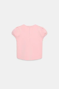 TOP EN MAILLE À MANCHES COURTES BOUFFANTES