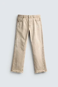 PAINT SPLATTER FLARE FIT JEANS
