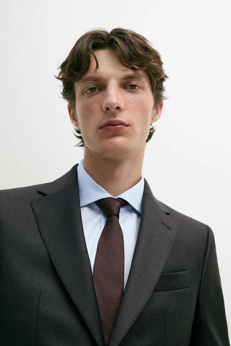 100% cool wool suit blazer
