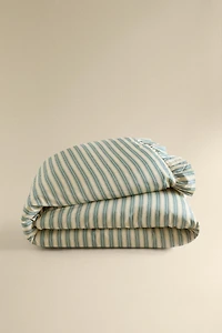 HOUSSE DE COUETTE RAYURES VOLANT | KATHARINE POLE