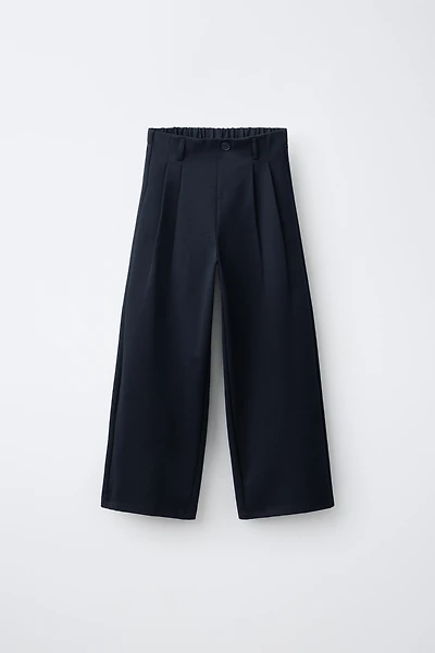WIDE LEG PLEATED PANTS