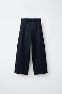WIDE LEG PLEATED PANTS
