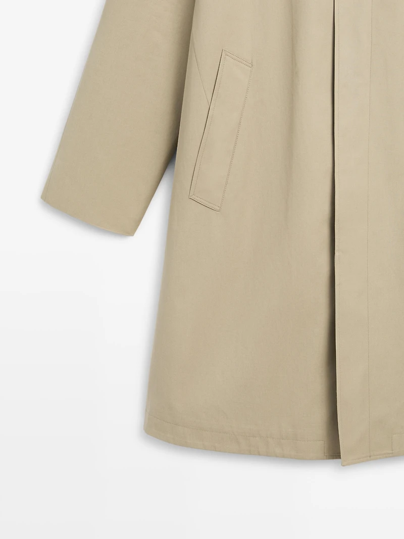 Lightweight cotton trench coat