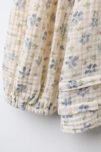CHEMISE GAZE DE COTTON IMPRIMÉ FLEURS