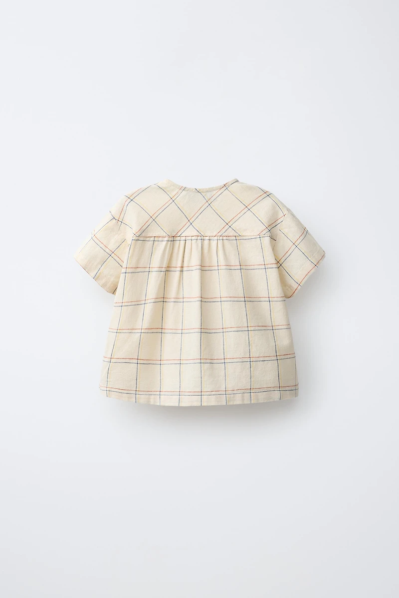 CHEMISE À CARREAUX BRODÉE