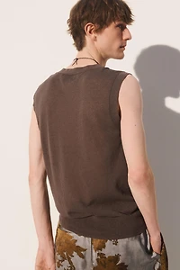 FLORAL JACQUARD KNIT VEST