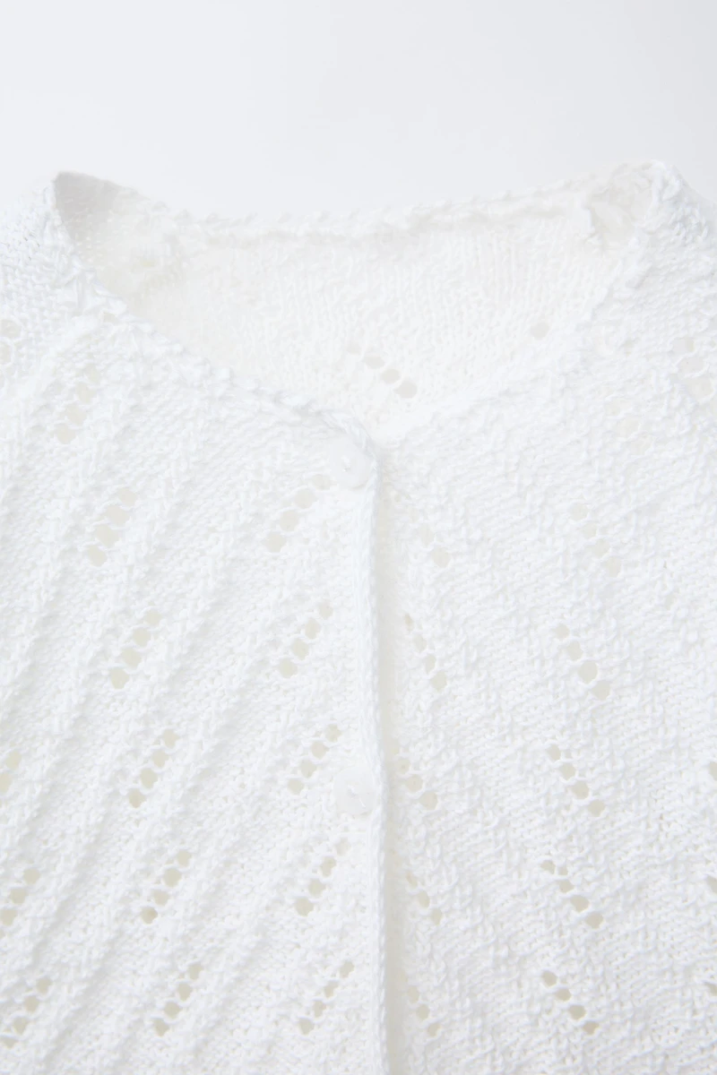 TEXTURED KNIT CARDIGAN