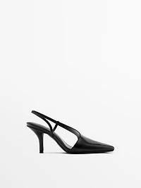 Asymmetric high-heel shoes