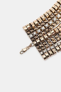 SPARKLY METAL CHOKER NECKLACE
