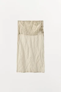WRINKLED EFFECT MIDI SKIRT